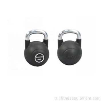 Toptan spor salonu pu kaplı kettlebell sap dökme demir